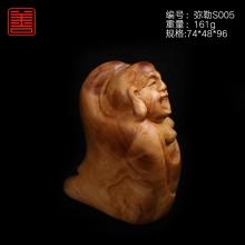 善也太行崖柏手把件招财弥勒