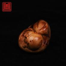 善也太行崖柏手把件开运弥勒（已结缘）