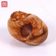 善也太行崖柏手把件弥勒