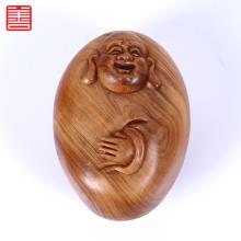 善也太行崖柏手把件弥勒
