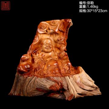善也太行崖柏摆件弥勒