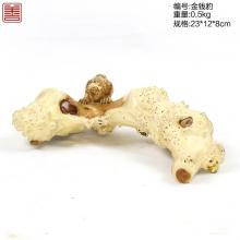 善也太行崖柏摆件金钱豹