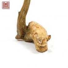 善也太行崖柏摆件摇钱树（咬钱鼠）