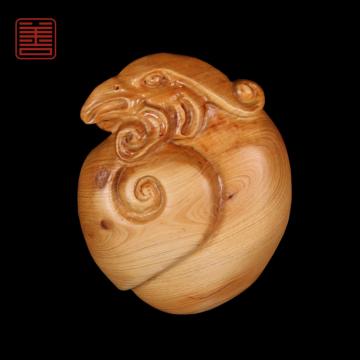 善也太行崖柏手把件神鸟