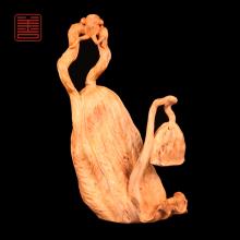 善也太行崖柏手把件秋之声（已结缘）