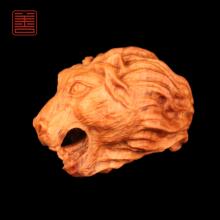 善也太行崖柏手把件狮子头