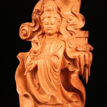 善也太行崖柏摆件莲花观音（已结缘）