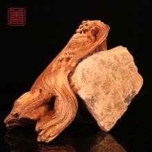 善也太行崖柏摆件基石