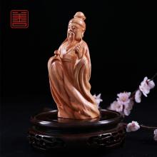 善也太行崖柏摆件财神