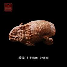 善也太行崖柏手把件鱼化龙