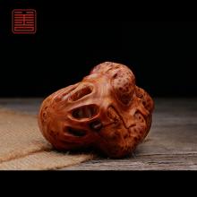 善也太行崖柏手把件转运珠
