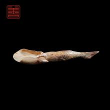 善也太行崖柏手把件锦鲤茶则
