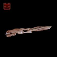 善也太行崖柏手把件象形小狐狸茶则