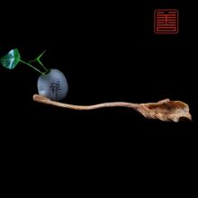 善也太行崖柏手把件茶则