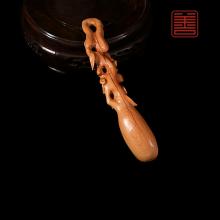 善也堂太行崖柏手把件《茶则》