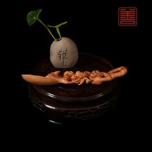 善也堂太行崖柏手把件《茶则》