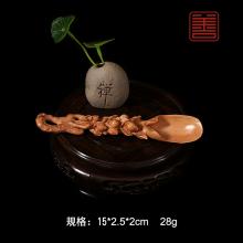 善也堂太行崖柏手把件《茶则》