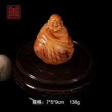 善也堂太行崖柏手把件《弥勒》