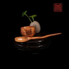 善也堂太行崖柏手把件《茶则（一对）》