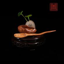 善也堂太行崖柏手把件《茶则（一对）》