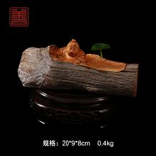 善也堂太行崖柏摆件散财童子