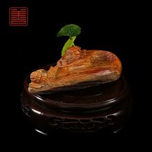 善也堂太行崖柏摆件心心相印