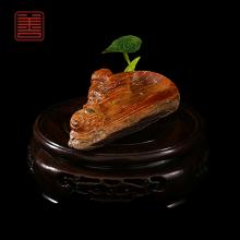 善也堂太行崖柏摆件心心相印