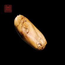 善也太行崖柏手把件《福在手中》