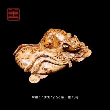 善也堂太行崖柏摆件《鼠钱袋》