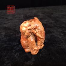 善也太行崖柏手把件《象》