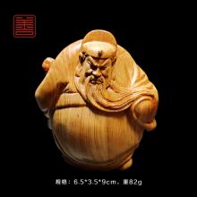 善也堂太行崖柏手把件《关公》