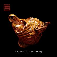 善也太行崖柏摆件《随型把把壶》