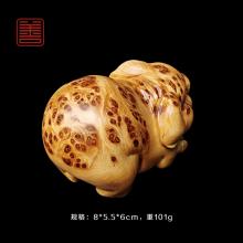 善也太行崖柏手把件《福猪》