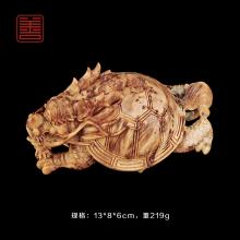 善也太行崖柏手把件《小龙龟》