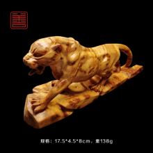 善也堂太行崖柏摆件《金钱豹》