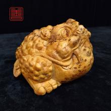 善也堂太行崖柏摆件《金蟾王》