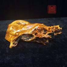善也堂太行崖柏摆件《人参如意》