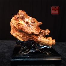善也堂太行崖柏摆件《百财》