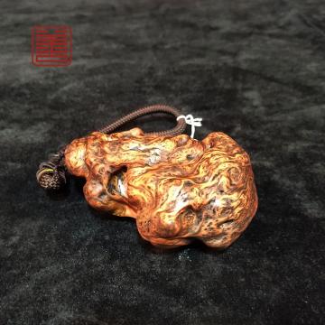 善也堂太行崖柏变异瘤手把件