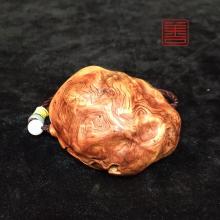 善也堂太行崖柏云纹骨料手把件