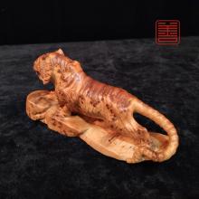 善也堂太行崖柏摆件《老虎》