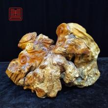 善也堂太行崖柏摆件《吉祥龙龟》