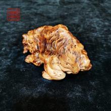 善也堂太行崖柏摆件《黑金貔貅（大）》