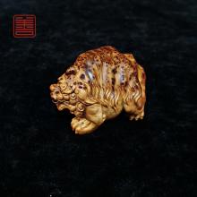 善也堂太行崖柏摆件《黑金貔貅（小）》