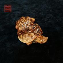 善也堂太行崖柏摆件《黑金龟》