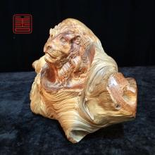 善也堂太行崖柏摆件《狮子》