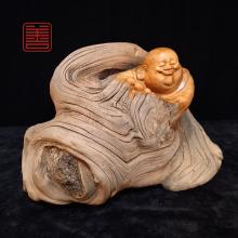 善也堂太行崖柏摆件《弥勒》