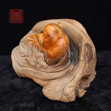 善也堂太行崖柏摆件《弥勒》