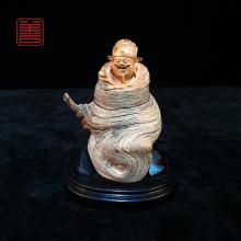 善也堂太行崖柏摆件《财神》
