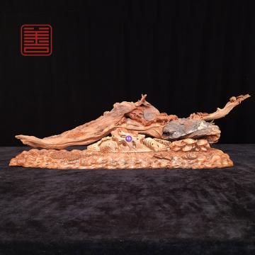 善也堂太行崖柏摆件《团队》